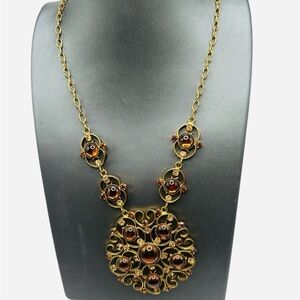 Vintage Verified Juliana Topaz Glass Rhinestone Necklace